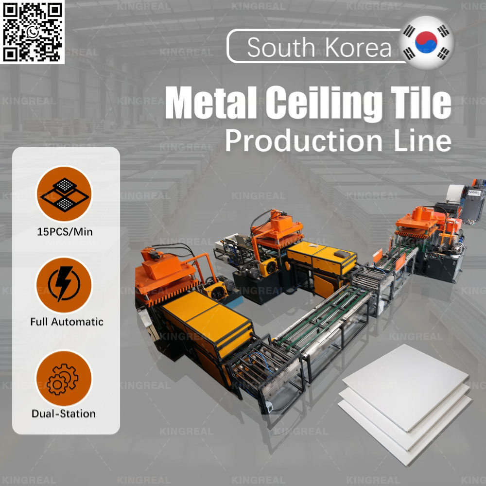 South Korea Project: Metal Ceiling Tile Making Machine