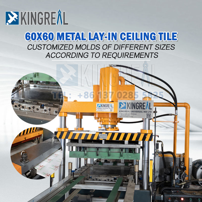 Máquina para fabricar placas de techo de aluminio