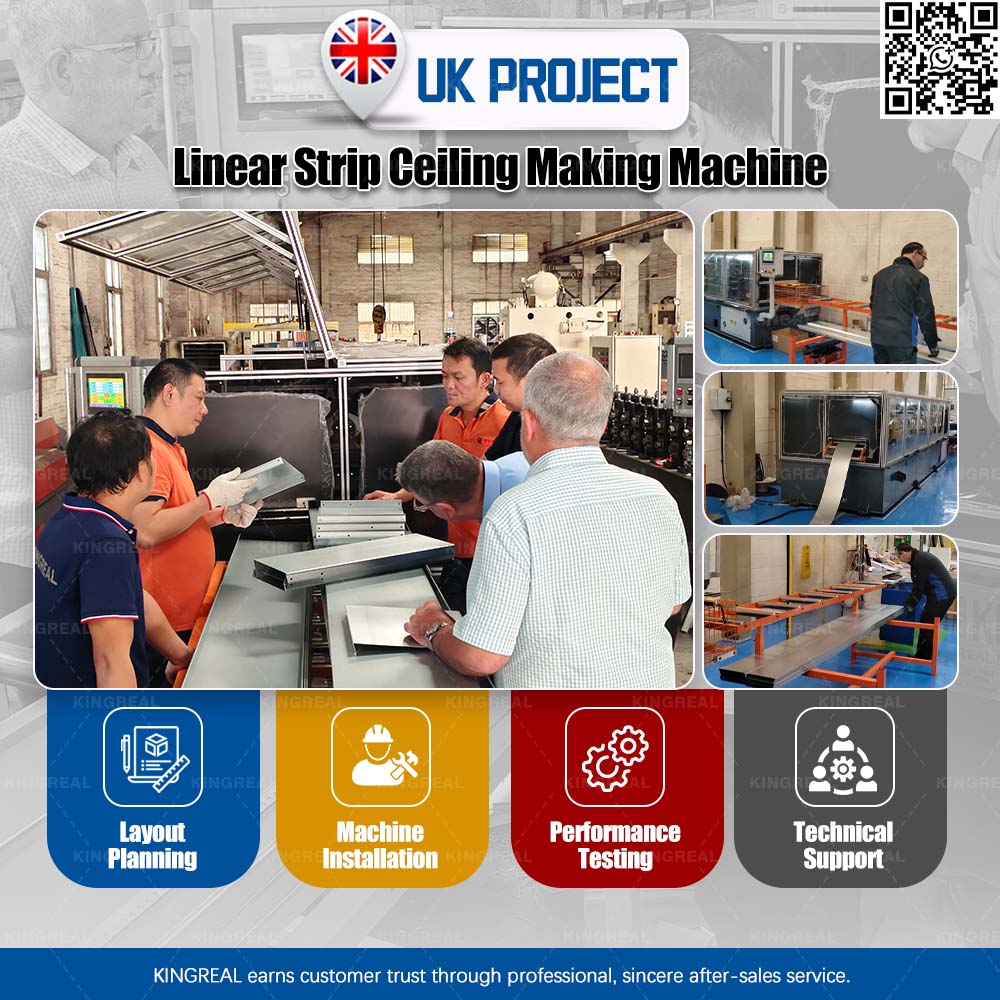 Progetto nel Regno Unito: Macchina per soffitti a strisce lineari