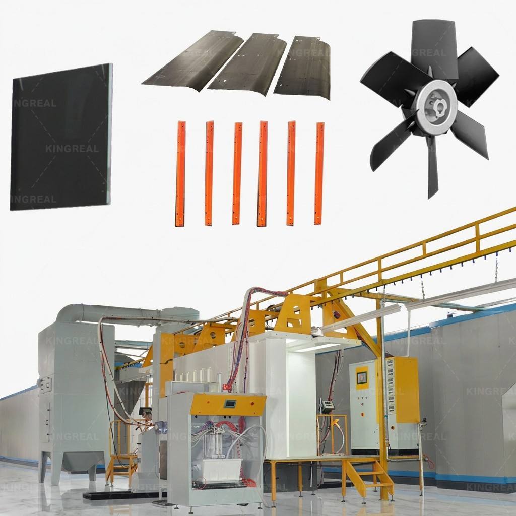 metal powder spray coating line