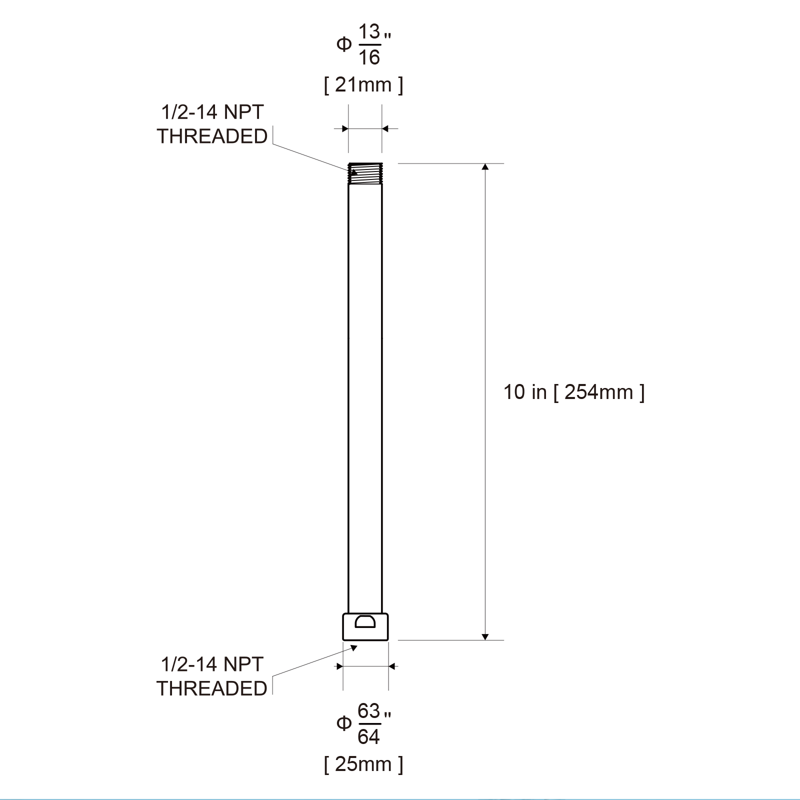 shower extension arm