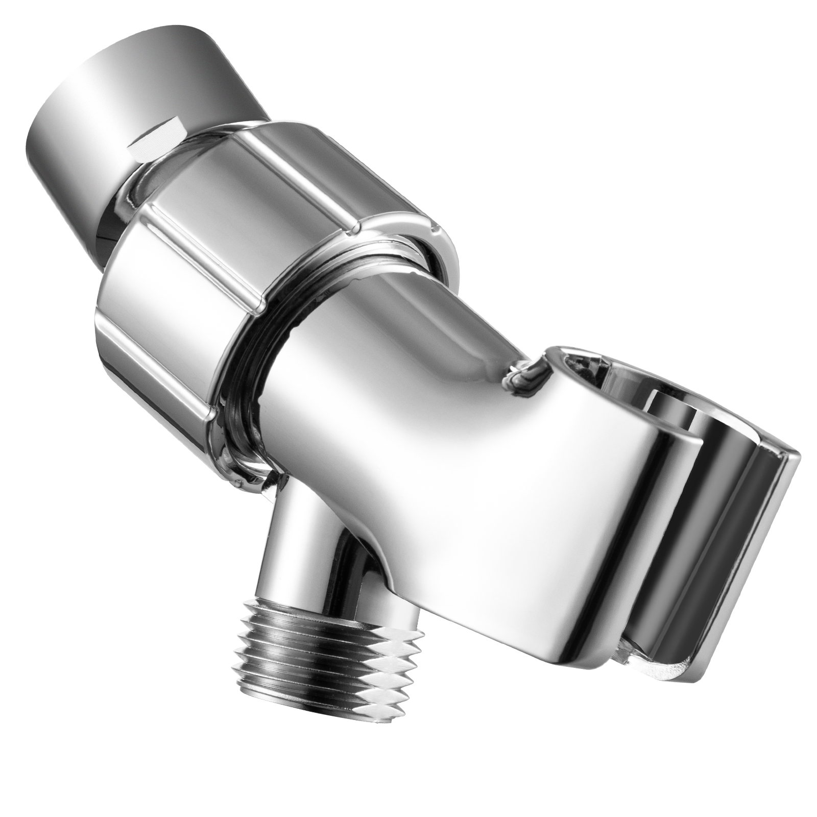 OFFO Metal Shower Head Holder for Handheld Shower Head, 1/2 Inch IPS Female Inlet and Male Outlet