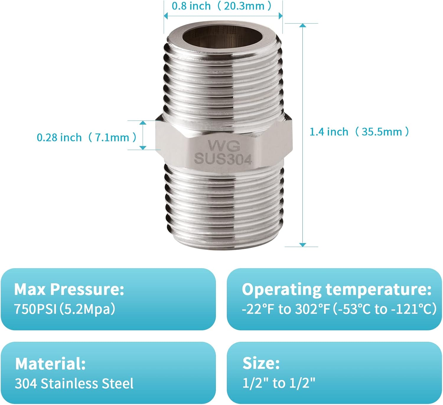 OFFO Shower Hose Extension Adapter, Shower Hose Garden Hose Extender