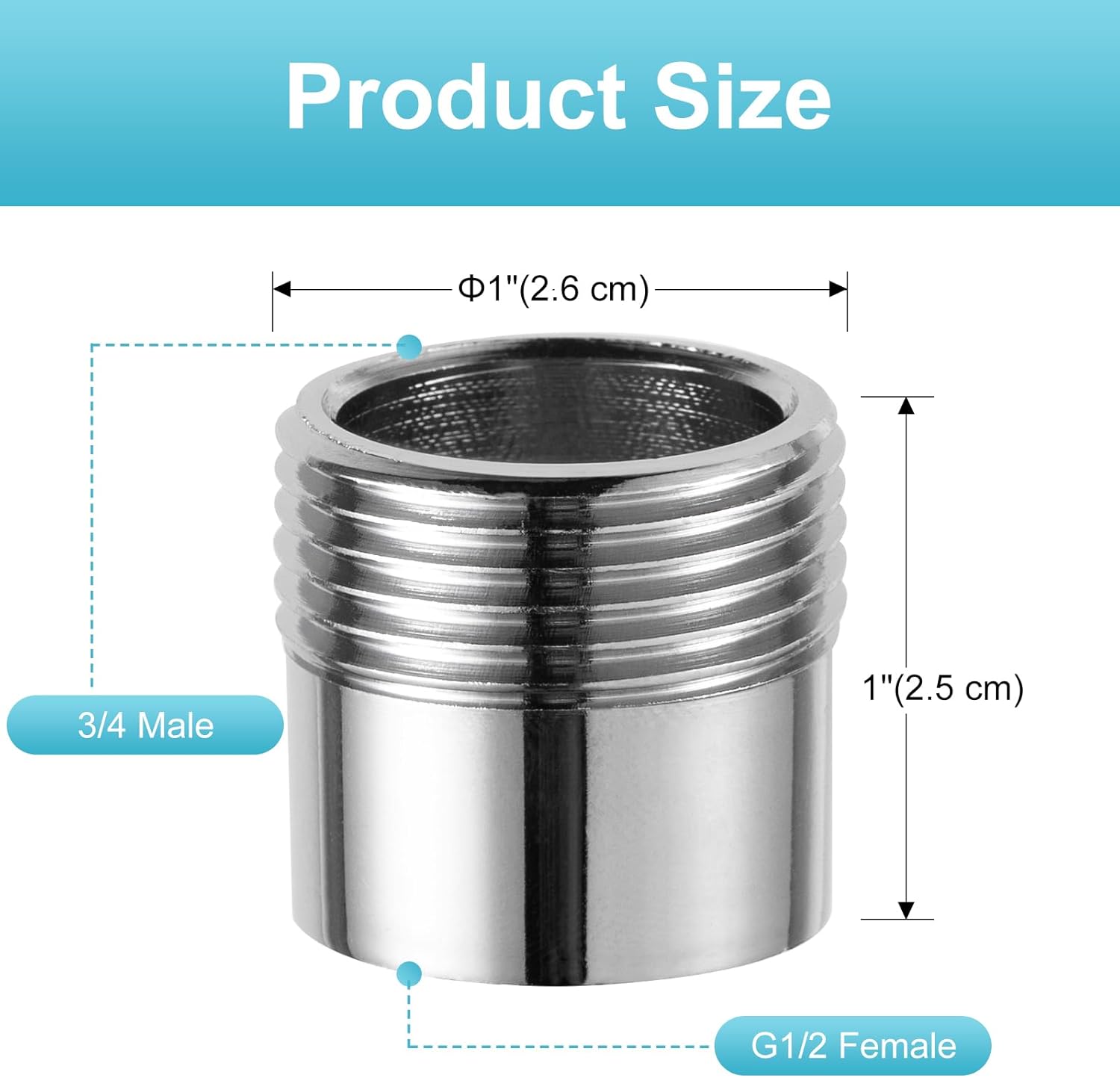 OFFO Shower Hose Extension Adapter, Shower Hose Garden Hose Extender