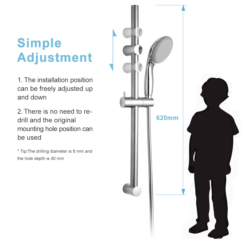 shower slide bar