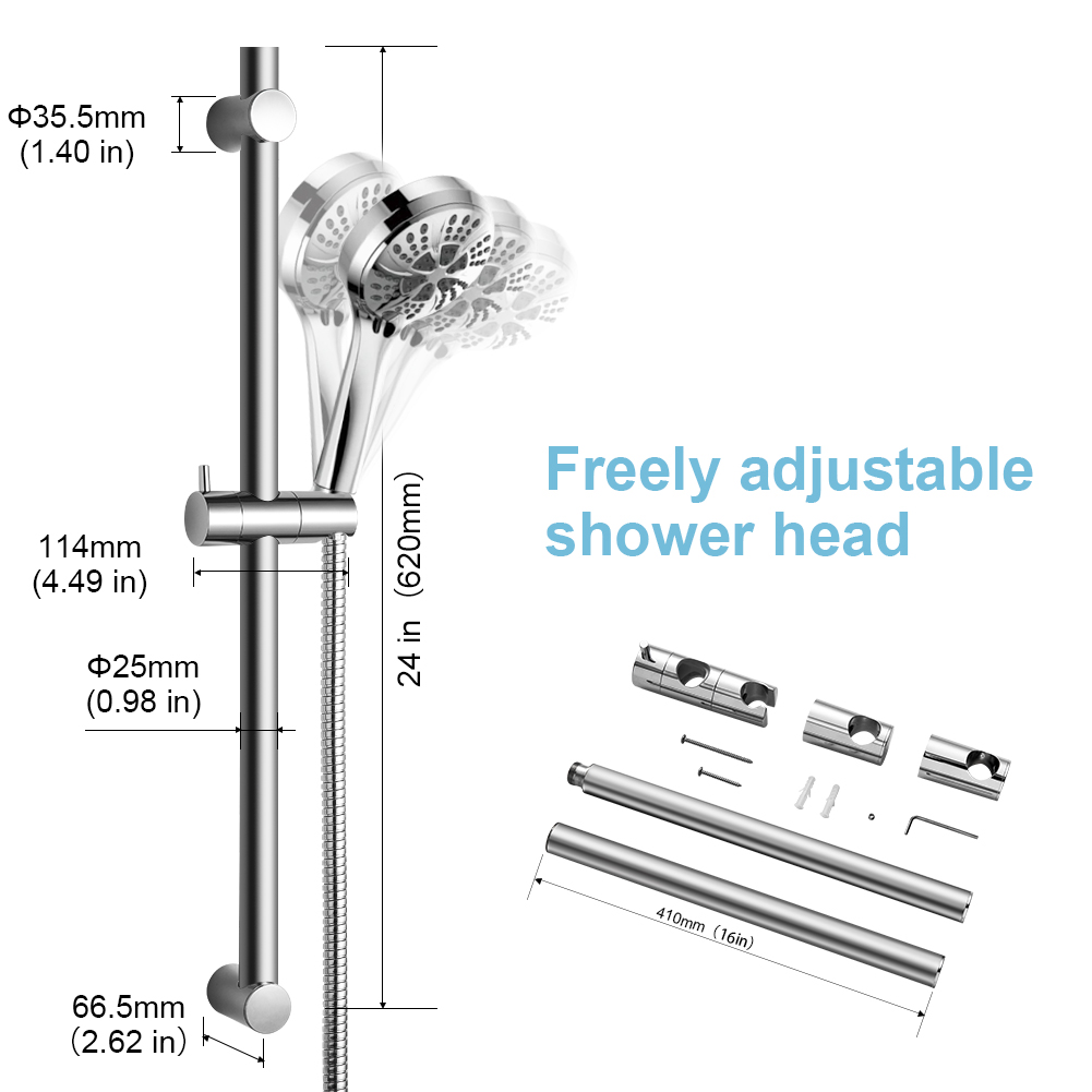 shower slide bar