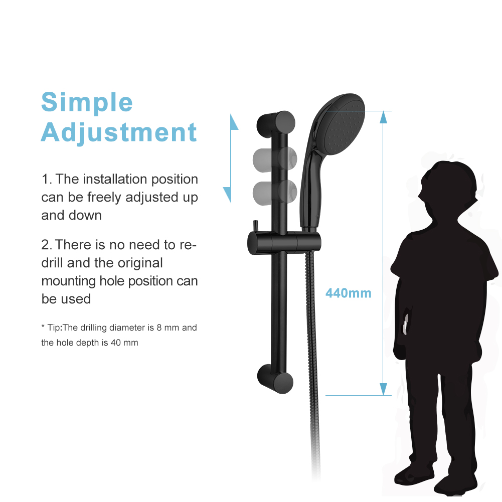 shower slide bar