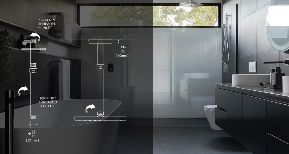 Shower Head Extension Arm Shower Head Extension Arm