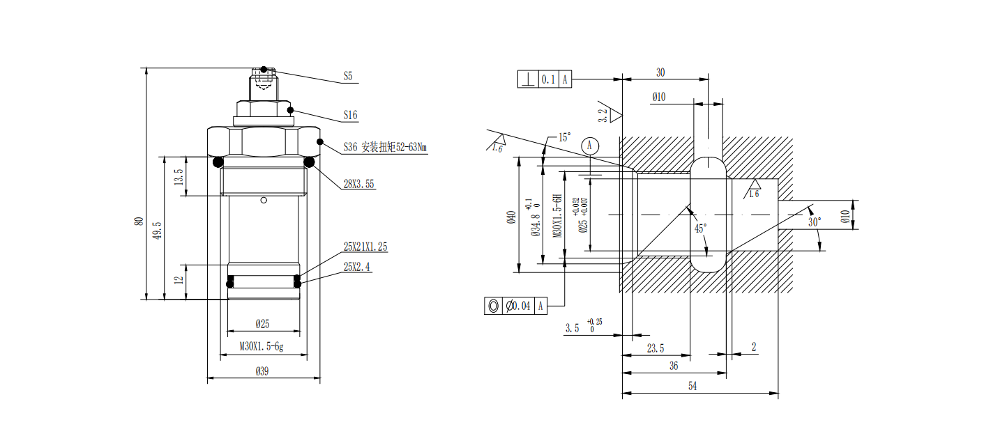Direct Acting Cartridge Relief Valve