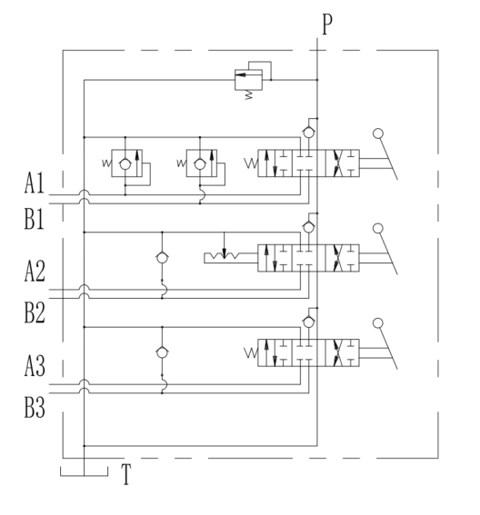 3 Bank Monoblock Directional Valve