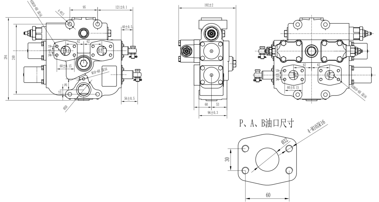2 Spool Monoblock Directional Control Valve