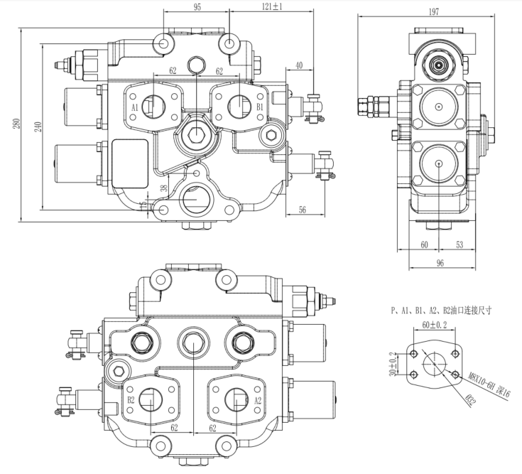oil filling Monoblock Directional Valve