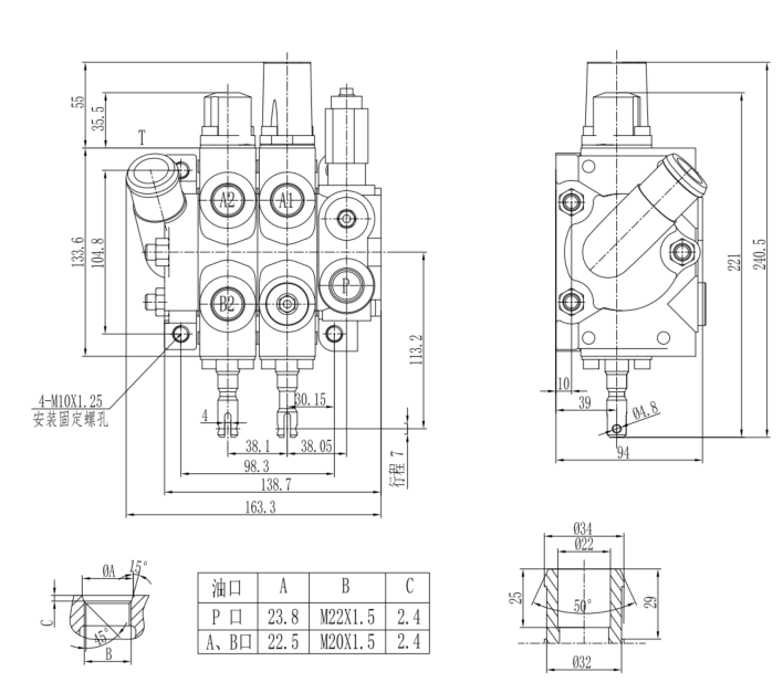 Manual Sectional Directional Control Valve