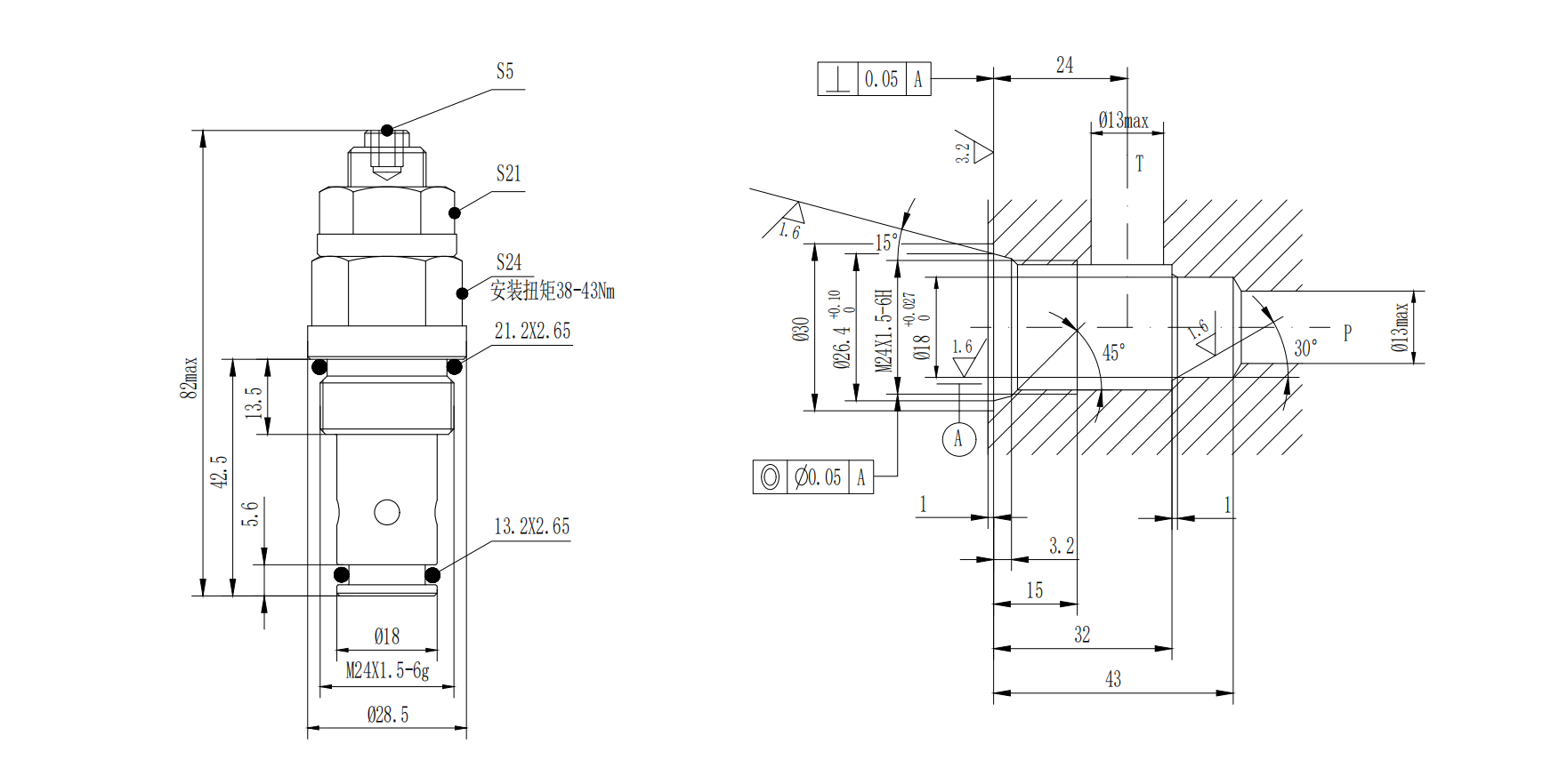 Pilot Operated Cartridge Relief Valve