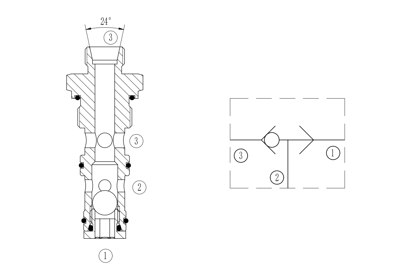 Ball Type Cartridge Check Valve
