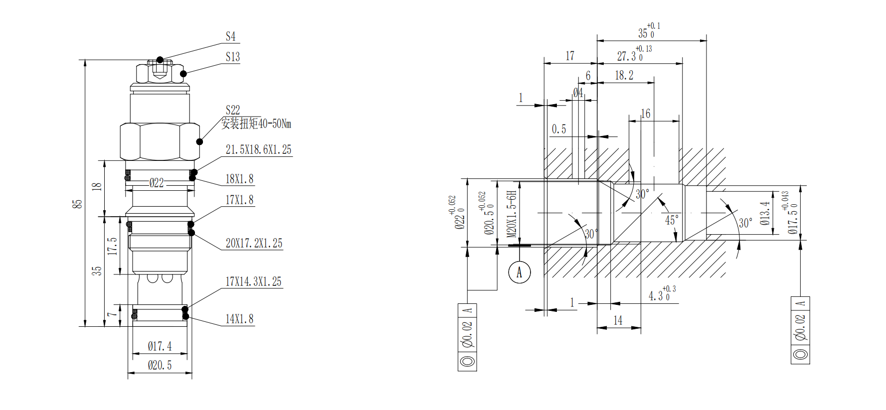 Counterbalance Cartridge Valve