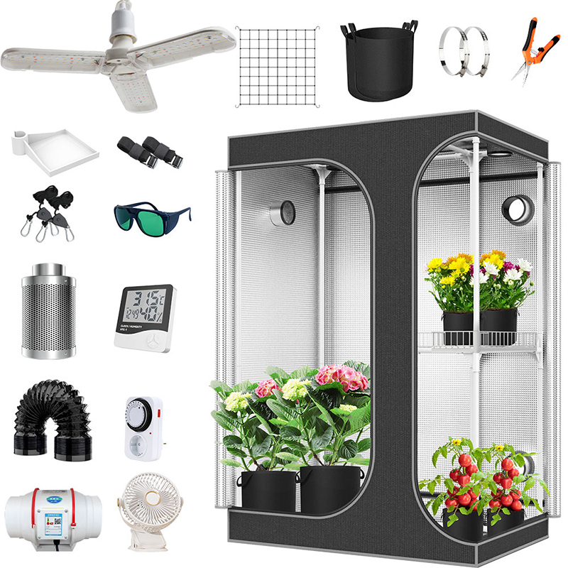 Plant Grow Tent Hydroponic Higher Density 600D Mylar Reflective Indoor Plant Greenhouse for Flora Vegetables Flower