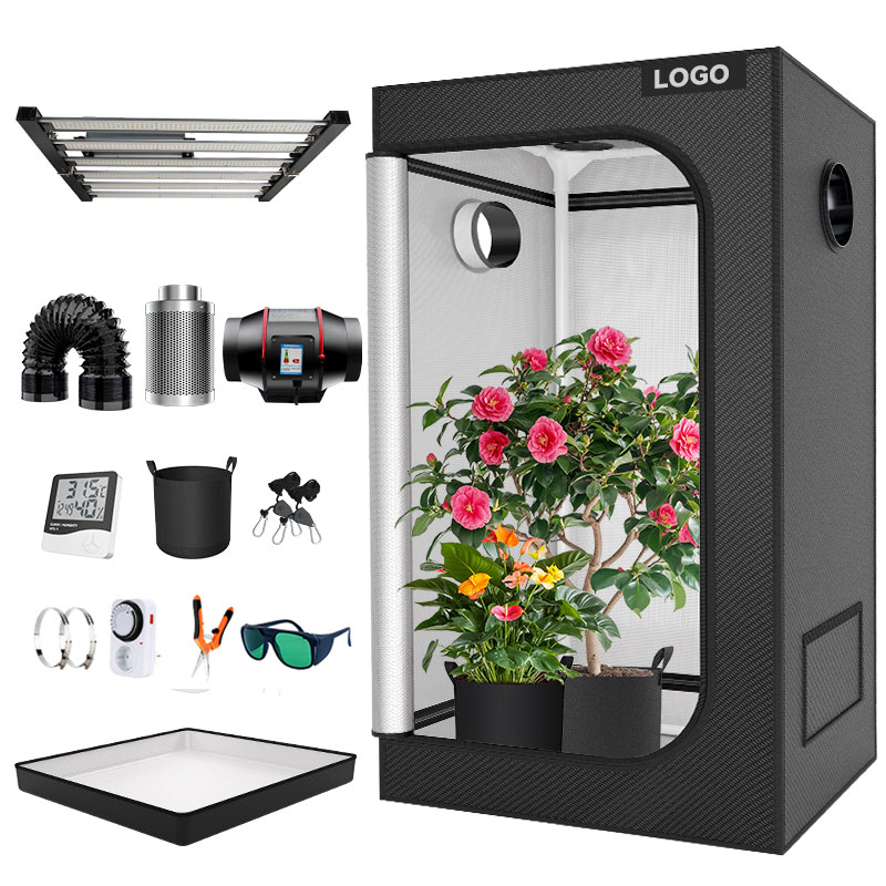 Growzelt, 600D Mylar, Hydrokultur-Growzelt für den Innenbereich mit Beobachtungsfenster, herausnehmbarer Bodenwanne und Werkzeugtasche für den Pflanzenanbau im Innenbereich, 8 x 4
