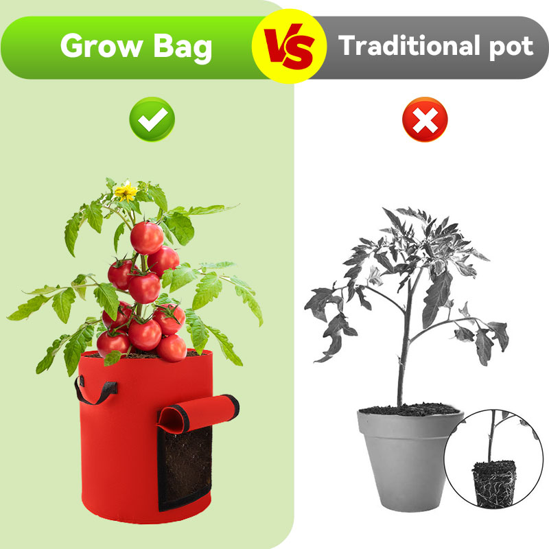 Sacs de culture de plantes de 20 gallons, pots en tissu non tissé épais et résistant avec poignées