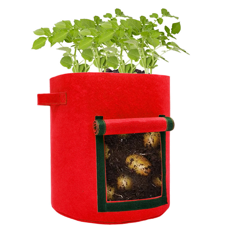Sacs de culture de pommes de terre de 10 gallons, sac de plantation de jardin avec poignée renforcée, pots en tissu non tissé épais pour tomates, légumes et fruits