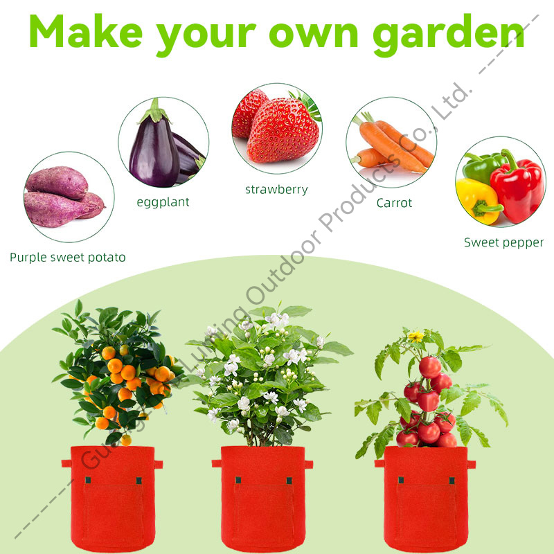 Sacs de culture de pommes de terre de 10 gallons, sac de plantation de jardin avec poignée renforcée, pots en tissu non tissé épais pour tomates, légumes et fruits
