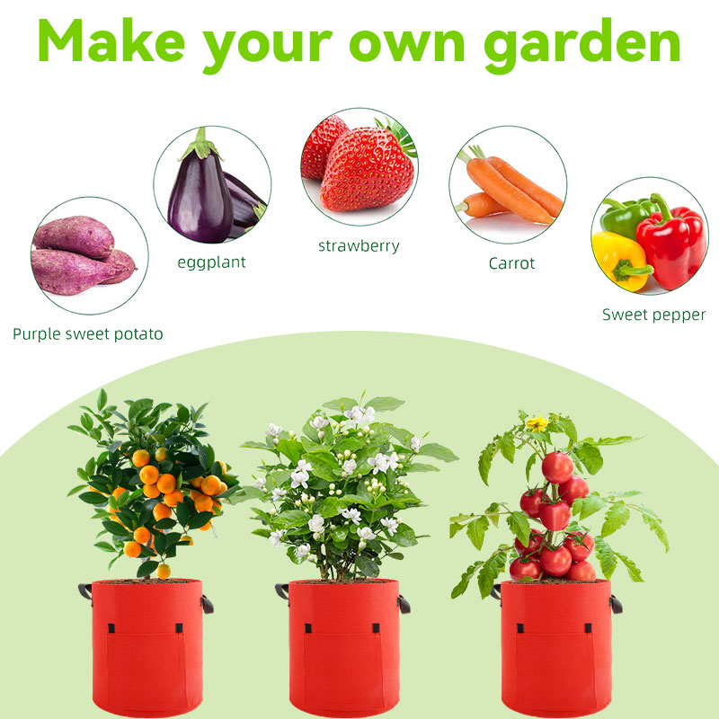 Fabric Plant Pots with Handles