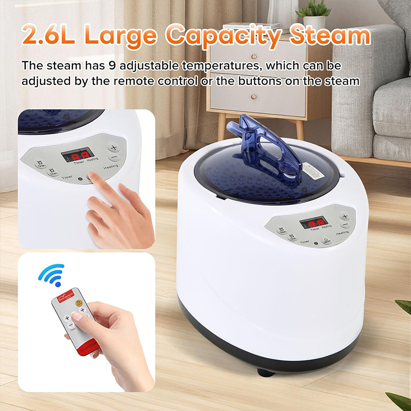 Coffret de sauna, sauna à vapeur portable, sauna portable pour la maison, tente de sauna avec cuiseur vapeur de 2,6 L, 9 niveaux