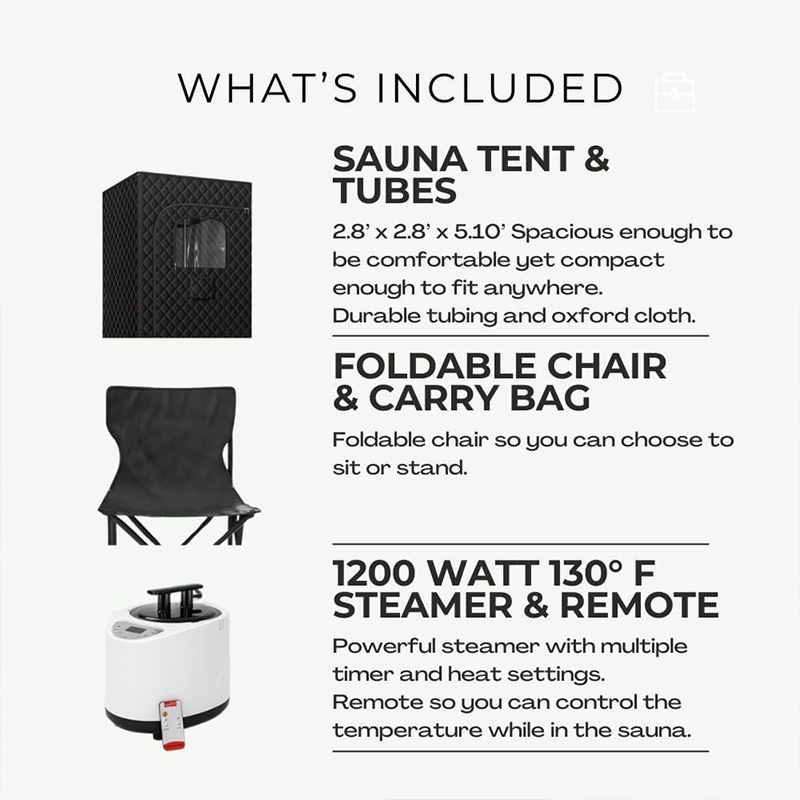 Sauna portable pour la maison, boîte de sauna pour tout le corps, tente de sauna à vapeur personnelle pour spa à domicile avec cuiseur vapeur 3L 110V, sauna à domicile 2024