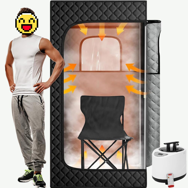 Sauna portable pour la maison, boîte de sauna pour tout le corps, tente de sauna à vapeur personnelle pour spa à domicile avec cuiseur vapeur 3L 110V, sauna à domicile 2024