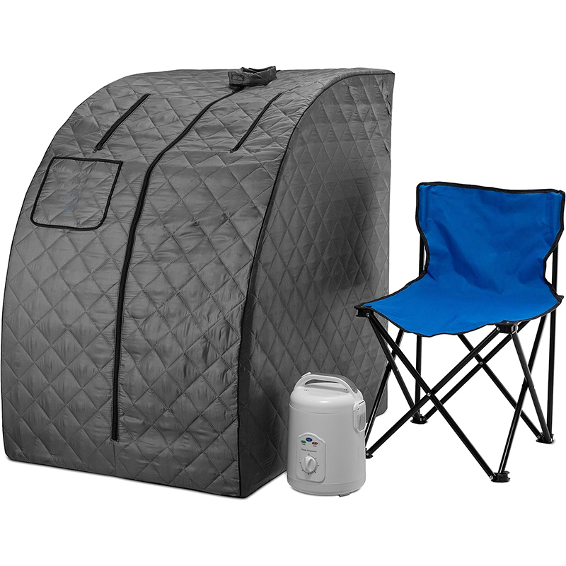 Tente de sauna à vapeur portable pleine taille, kit de sauna personnel surdimensionné pour spa à domicile, boîte de sauna légère avec cuiseur vapeur, télécommande de temps et de température