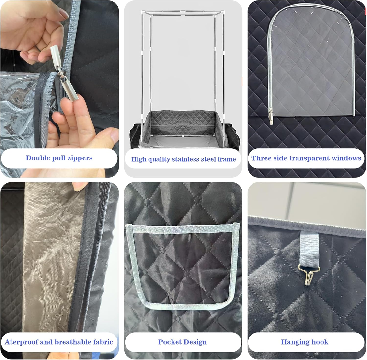 Sauna portable pour la maison, tente de sauna à vapeur avec cuiseur vapeur de 4 L, chaise de sauna pliante, sauna de désintoxication personnel compact, spa à domicile avec télécommande