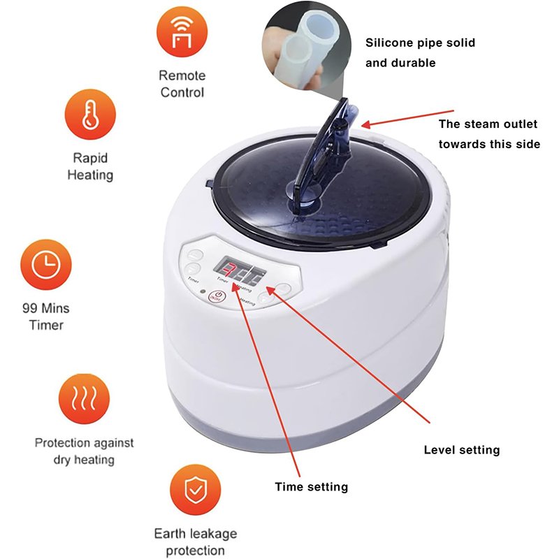 Sauna portable pour la maison, tente de sauna à vapeur avec cuiseur vapeur de 4 L, chaise de sauna pliante, sauna de désintoxication personnel compact, spa à domicile avec télécommande