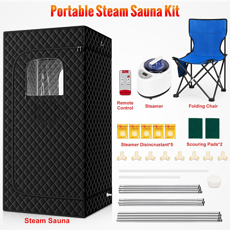 Portable Steam Sauna Box, Cotton Thicken Full Size Personal Sauna Tent Kit for Home Spa, Indoor Sauna Relaxation