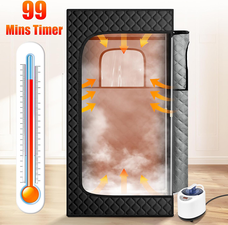 Portable Steam Sauna Box, Cotton Thicken Full Size Personal Sauna Tent Kit for Home Spa, Indoor Sauna Relaxation