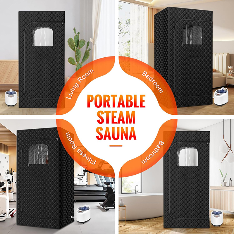 Portable Steam Sauna Box, Cotton Thicken Full Size Personal Sauna Tent Kit for Home Spa, Indoor Sauna Relaxation