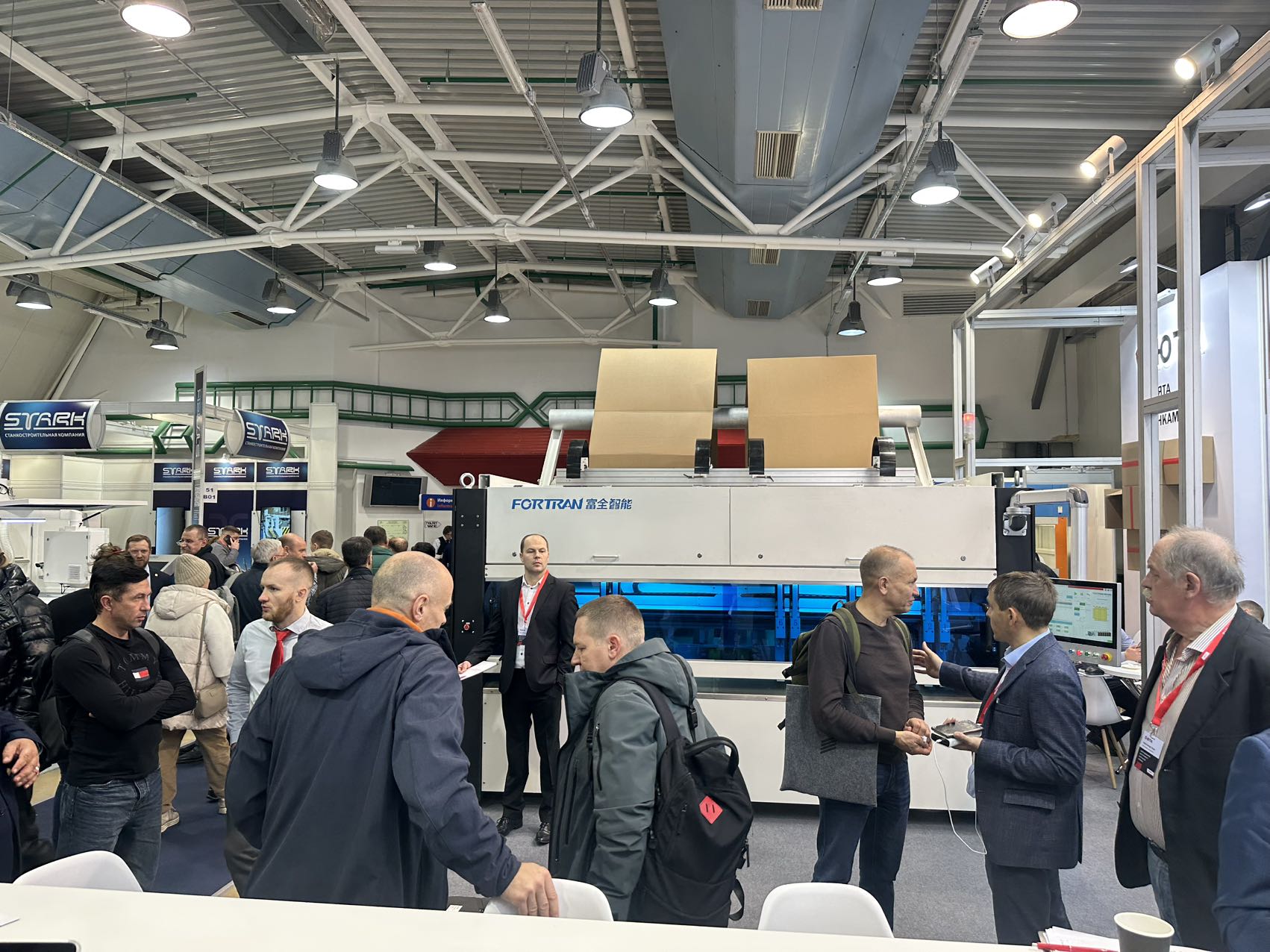 Carton cutting machine.