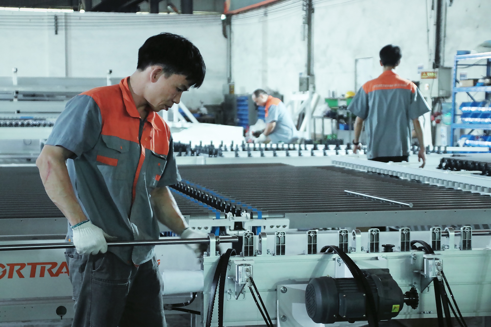 Workers in the workshop.