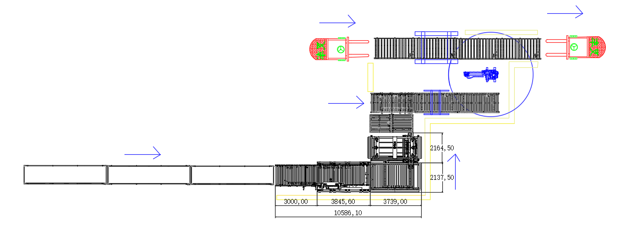 Complete panel packaging production line