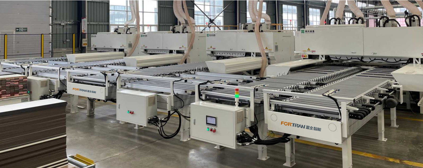 Panel automatic six-sided drilling machine line