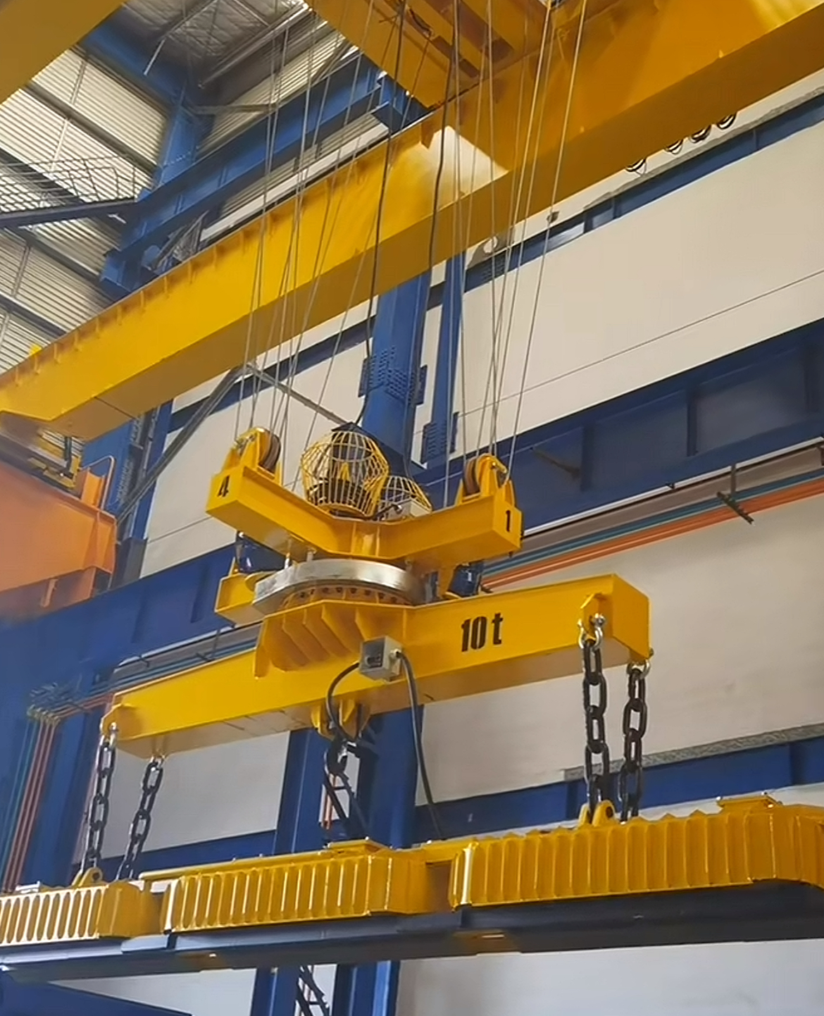 Overhead Crane with Electromagnetic Lifting Beam