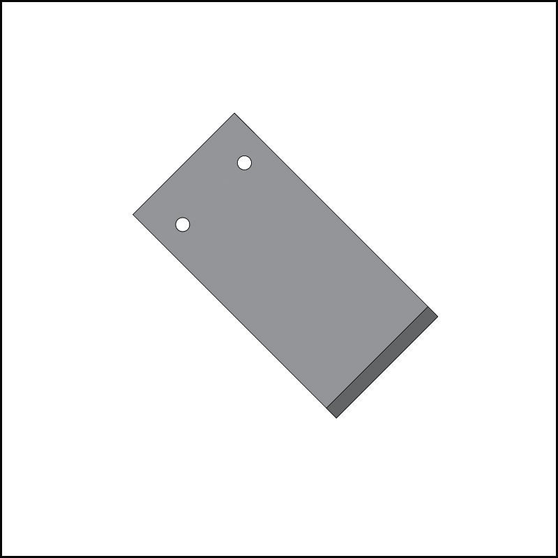 Beringer®-kompatible Pelletiermesser, 83 x 35 x 0,8 mm – M2, 100/Karton