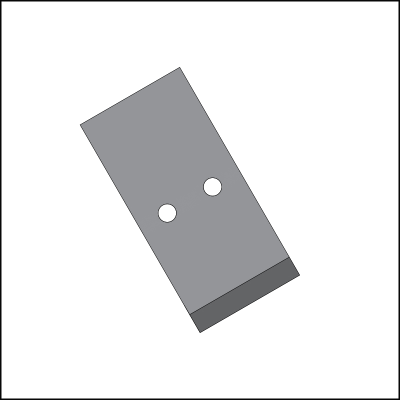 BKG®-kompatibles Pelletiermesser, 46 x 22 x 4 mm – ASP23, 100/Karton