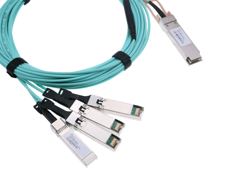 100G QSFP28 To 4x25G SFP28 Breakout Active Optical Cable