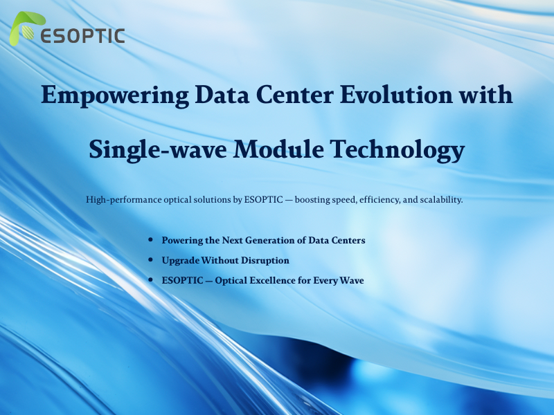 Empowering Data Center Evolution with Single-wave Module Technology