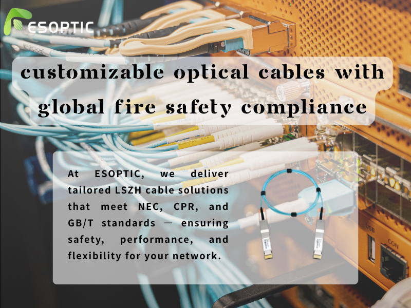 Customizable Optical Cables with Global Fire Safety Compliance