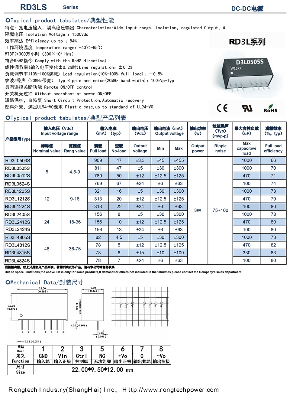 RD3LS series DC-DC converter