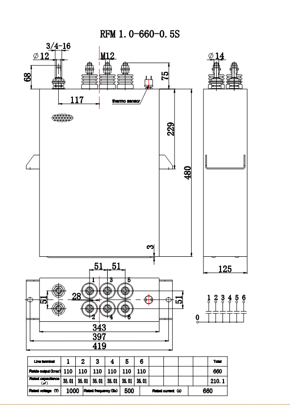 high frequency water-cooling capacito for induction heating