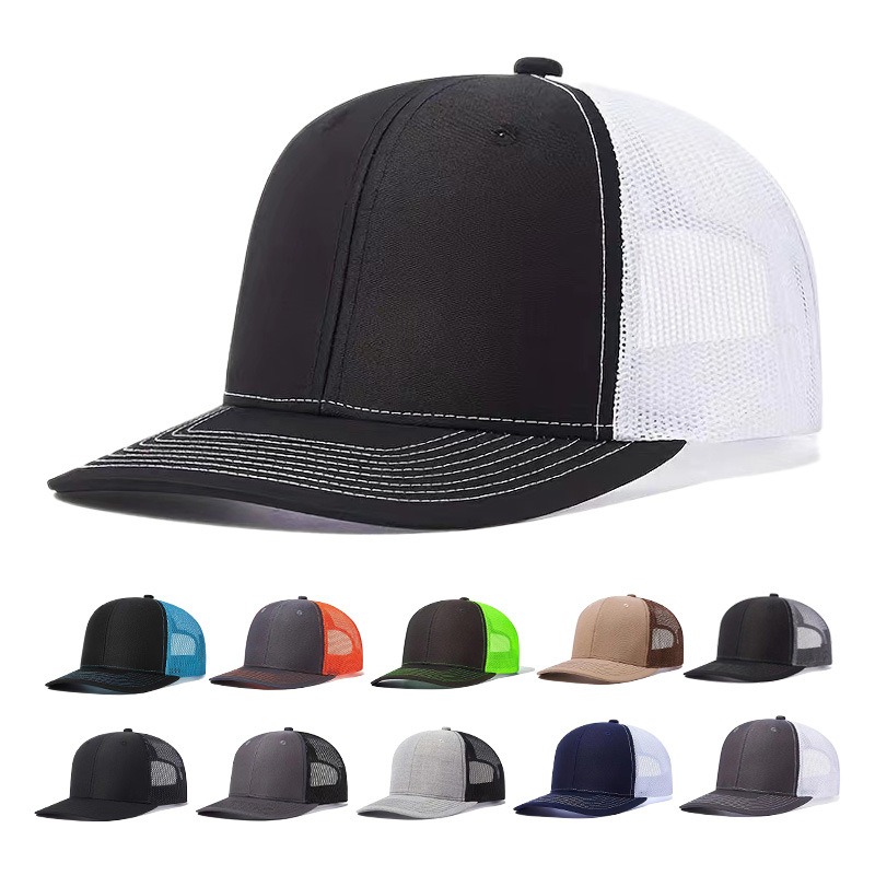 Erkekler İçin Mesh Vintage Siyah Snapbacks Trucker Şapkalar