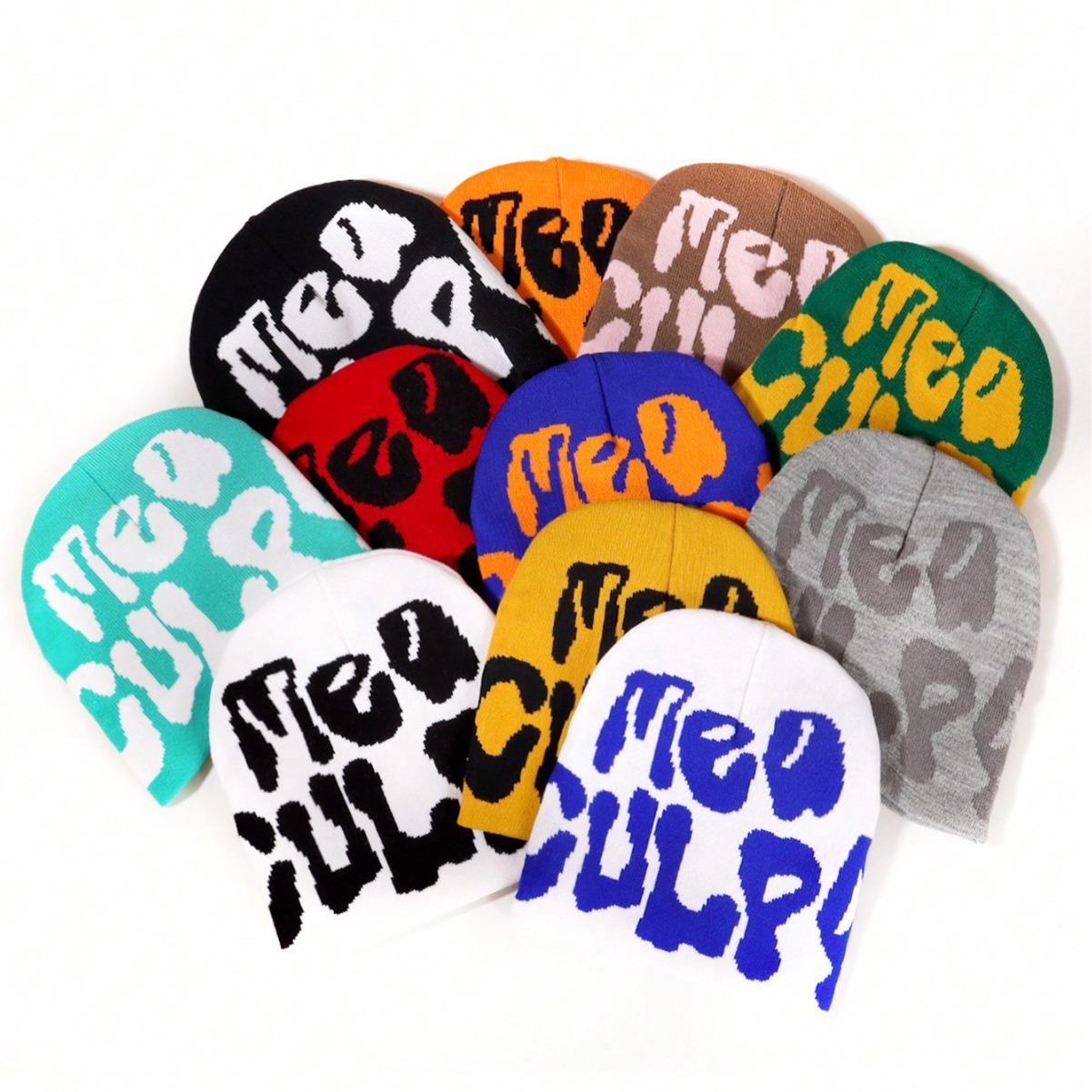 Womens Winter Embroidered Knit Beanies Hats