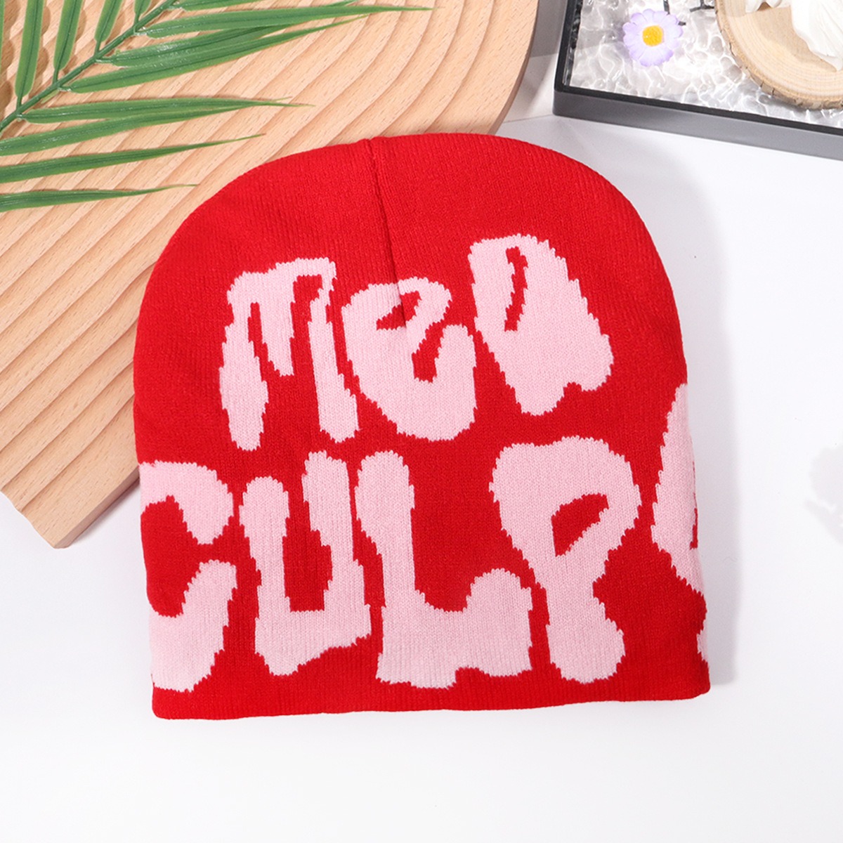 Womens Winter Embroidered Knit Beanies Hats